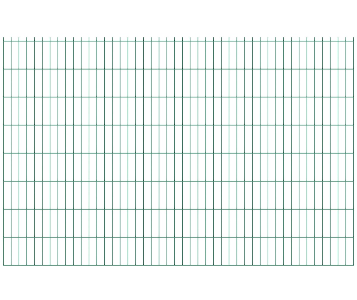 Welded panel fence N2D 2490x1630mm D5/4/5mm, green