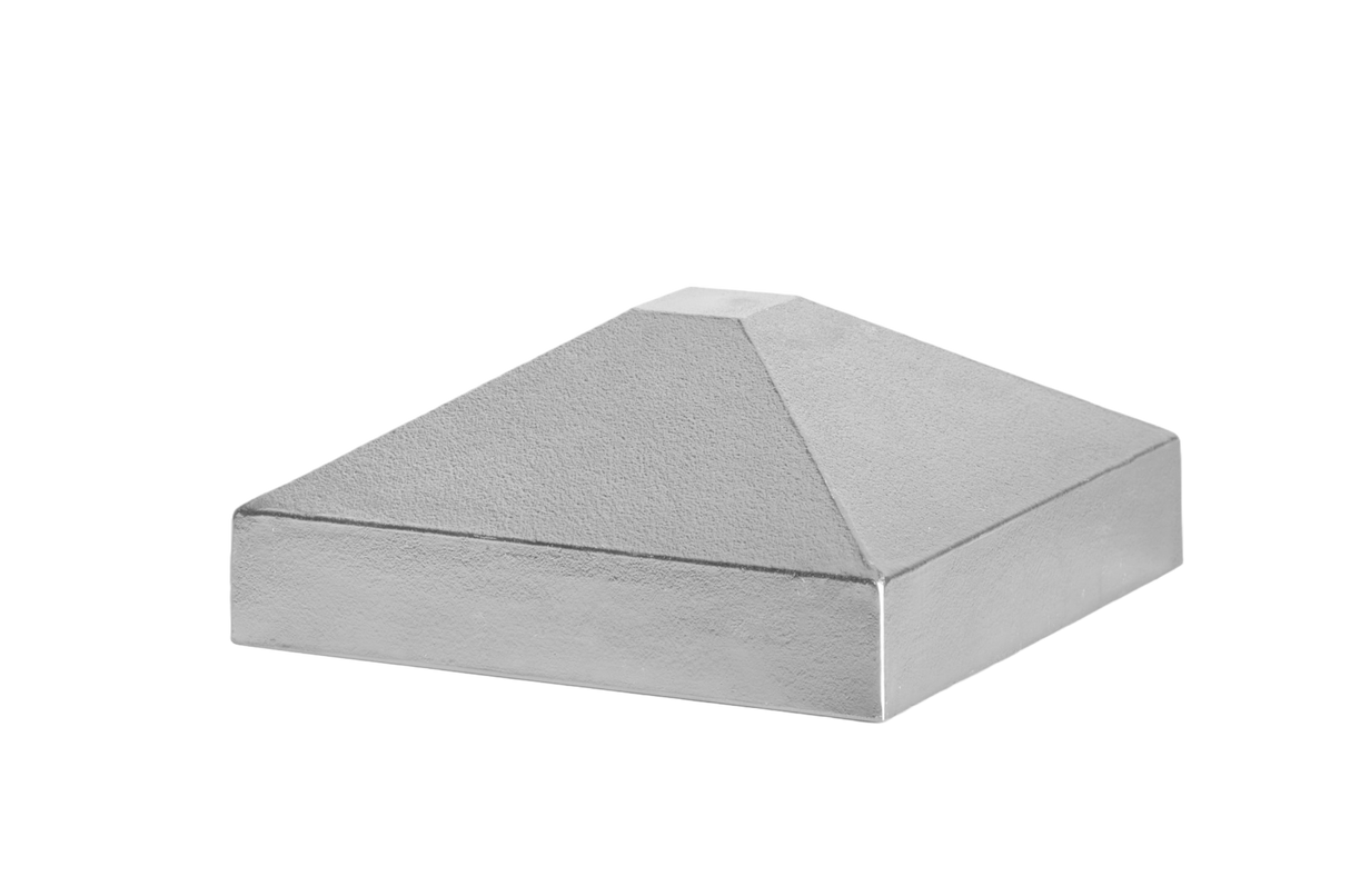 Aluminum canopy post 80x80 pyramid - natural