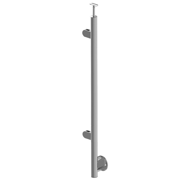 Stainless steel pole - straight, right + plate