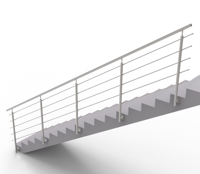 Railing AISI304, BR STAIRS AISI304, D42,4/5xd12/H1