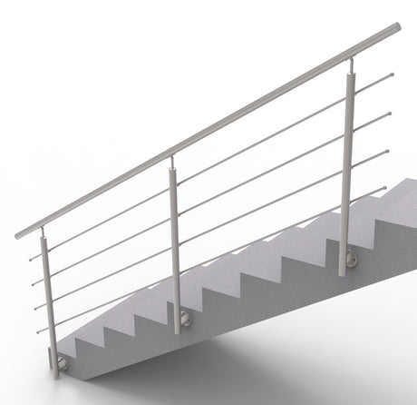 Railing AISI304, BR STAIRS AISI304, D42,4/4xd12/H9