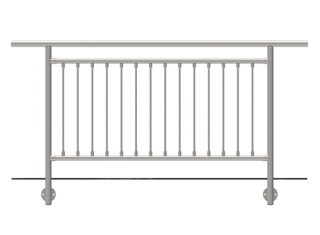 Vertical railing BR AISI304, D42,4/d12vertical/H10