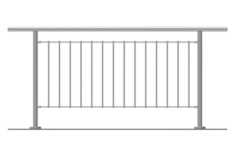 Vertical railing VR AISI304, D42,4/d12vertical/H10