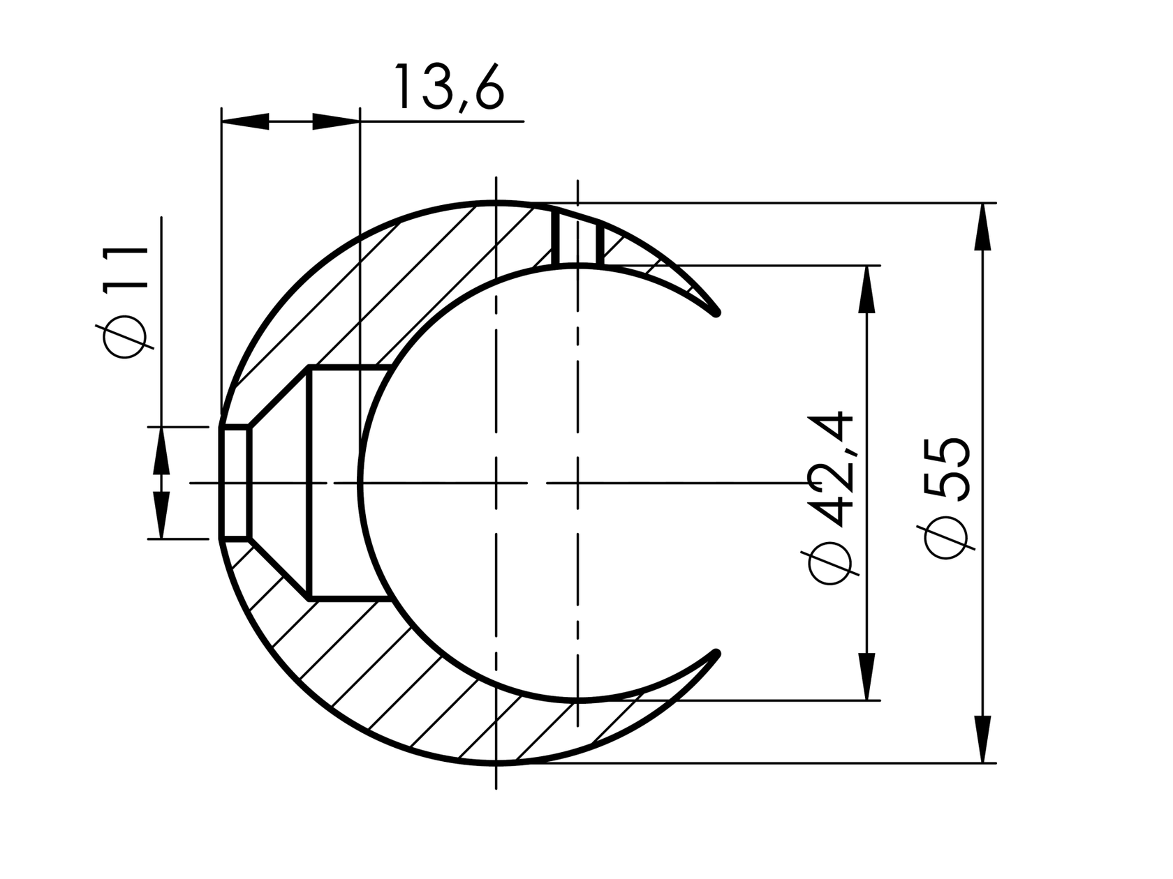 Handrail bracket - ring