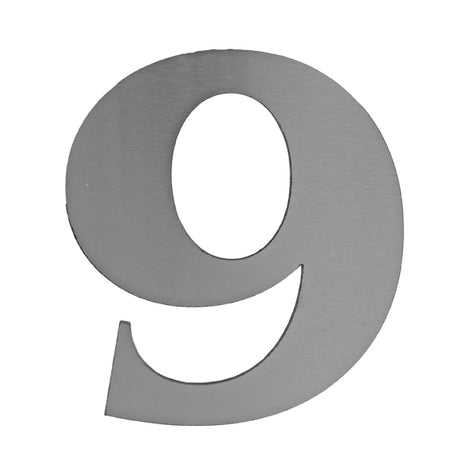 House number "9 "9" 185mm, hr.3mm, AISI 316