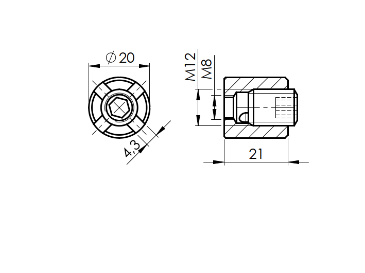 Inox cable clamp