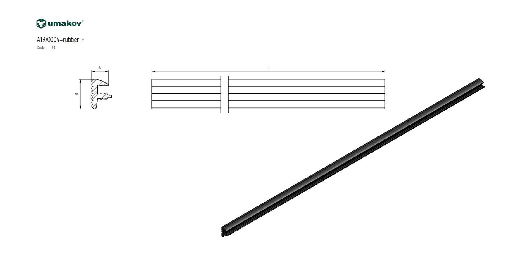 Glass inlay Rubber F