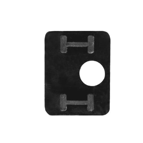 Rubber inlay for glass clamp
