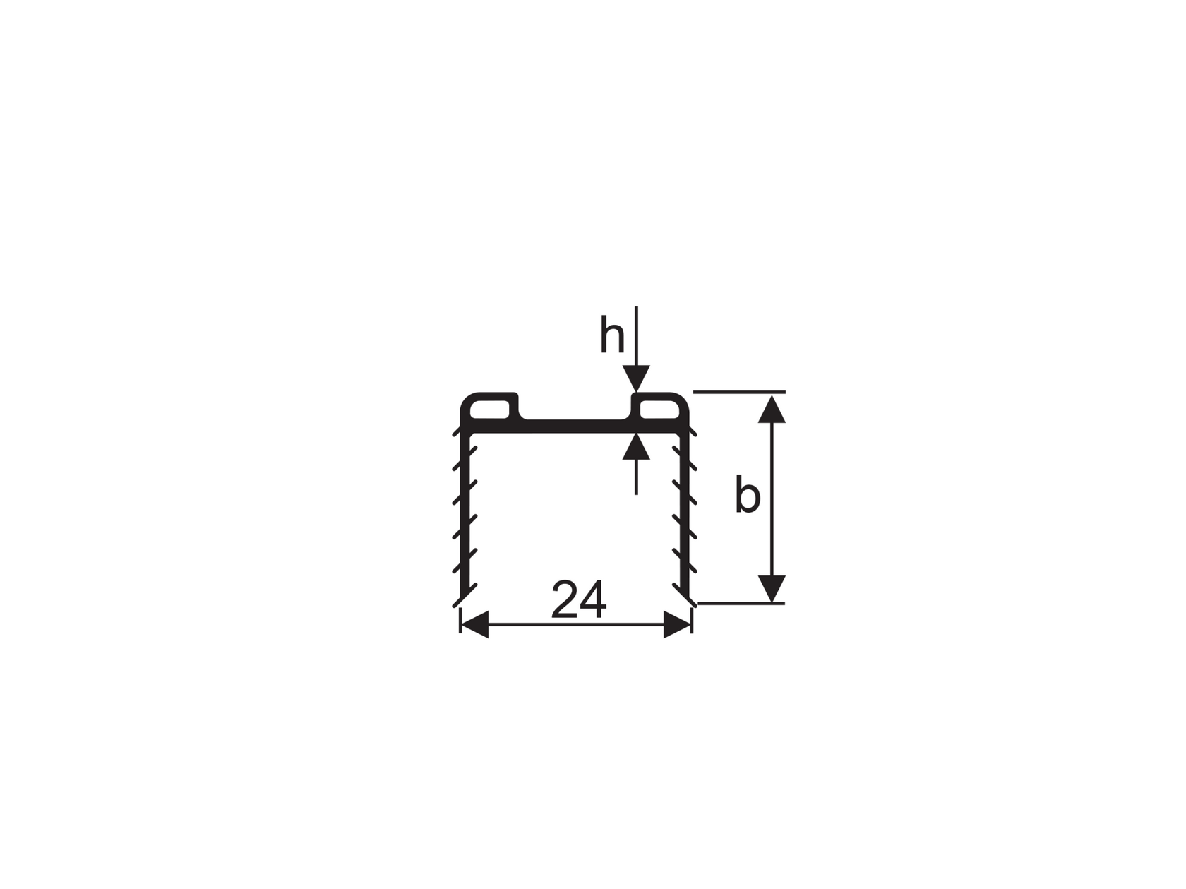 Rubber profile for cap rail