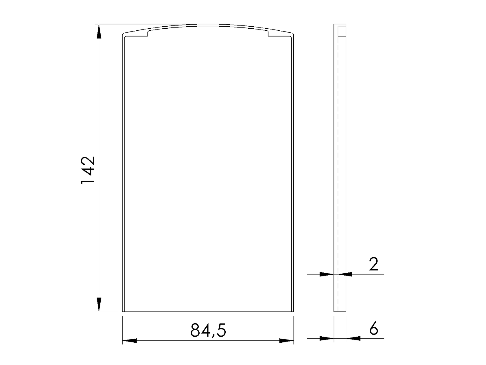 End cap for profile AL/0008-ProXL-S-E