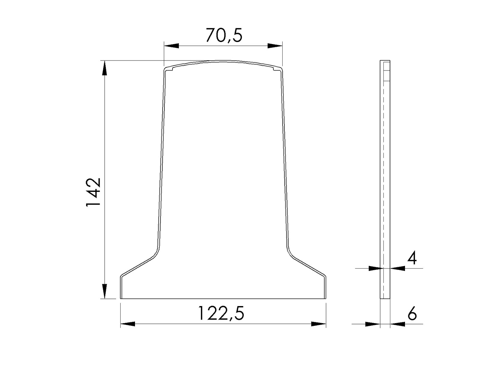 End cap for profile AL/0019-N-E