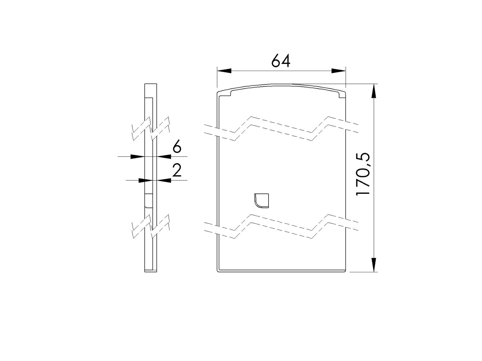 End cap for profile AL/0011-LIGHT-N-E