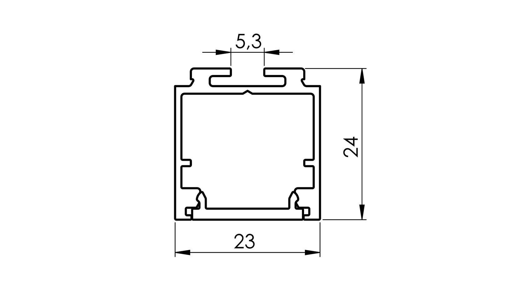 Aluminium profile for LED handrail