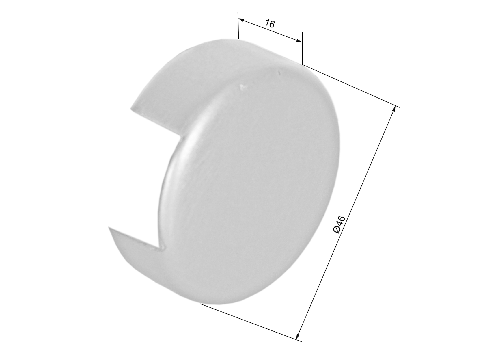 Handrail bracket - Glass clamp - end cap