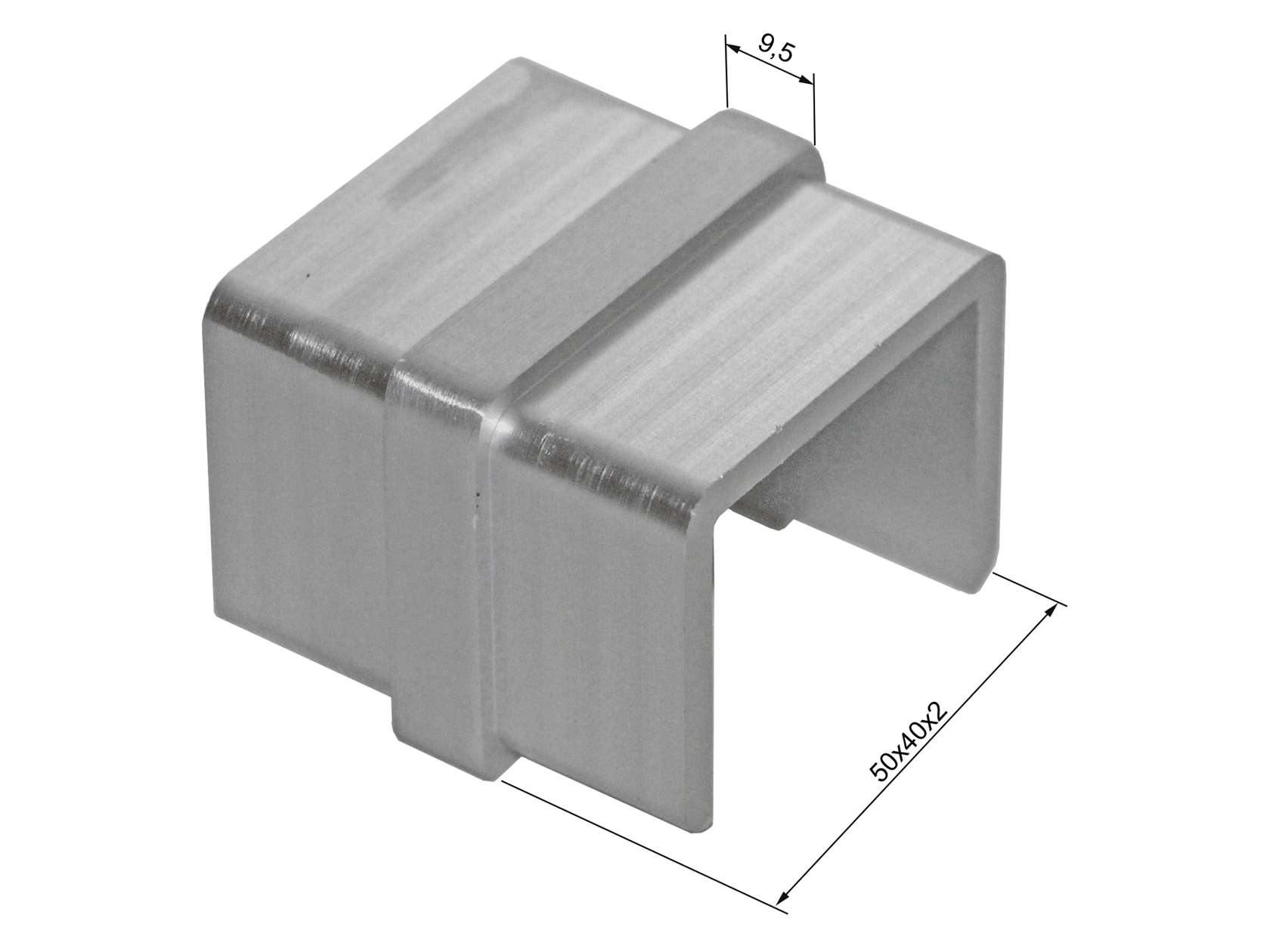 Madlo-držiak skla-spojka hliníková