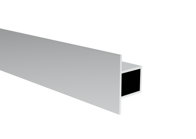 Aluminum T-profile, closed