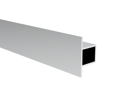 Aluminum T-profile, closed