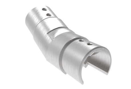 Flush angle for handrail on glass railing AISI316