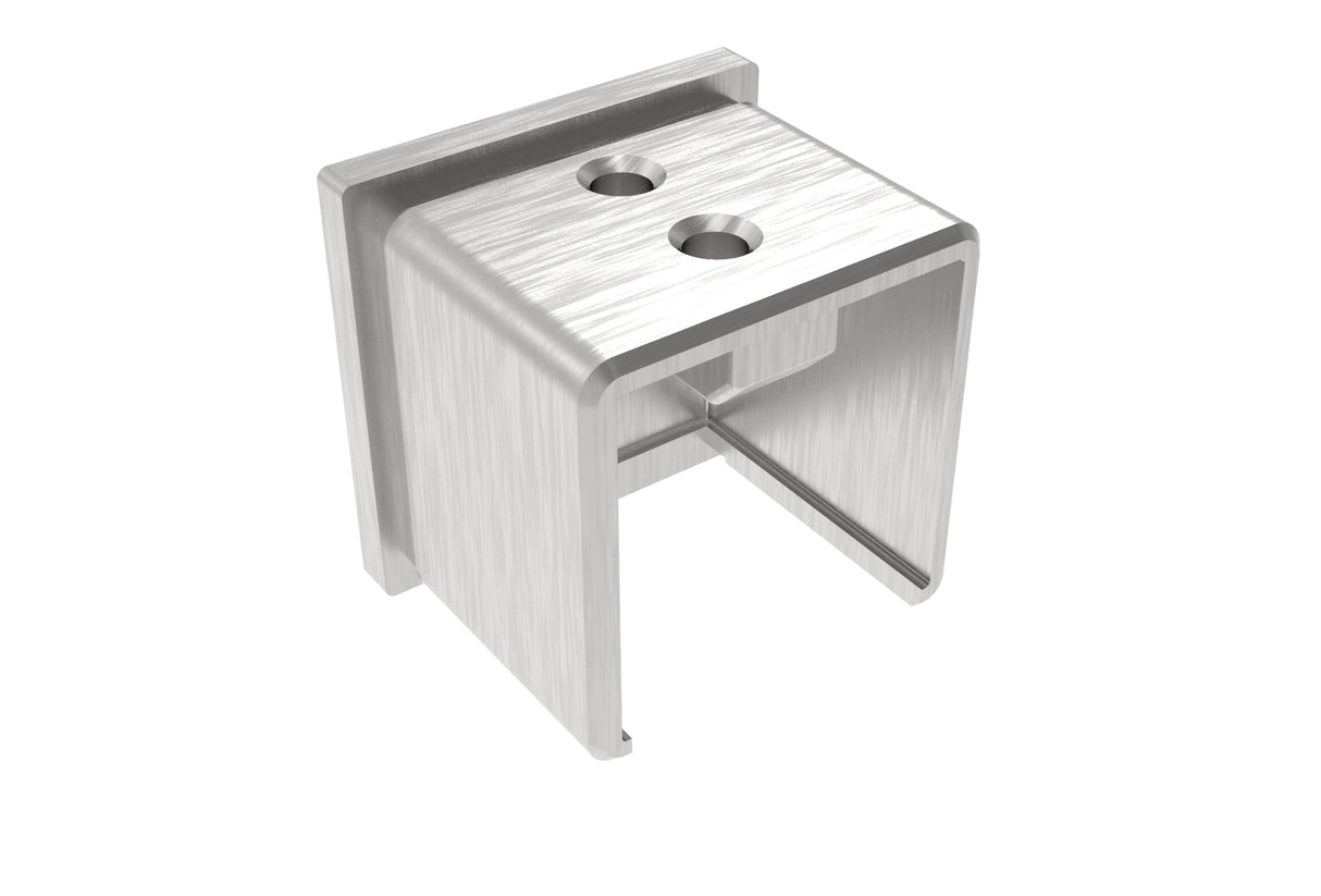 Glass clamp - end cap