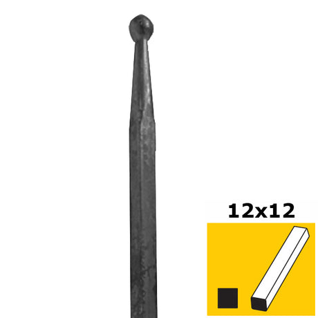 Pole with ball h150, b15, n12x12mm