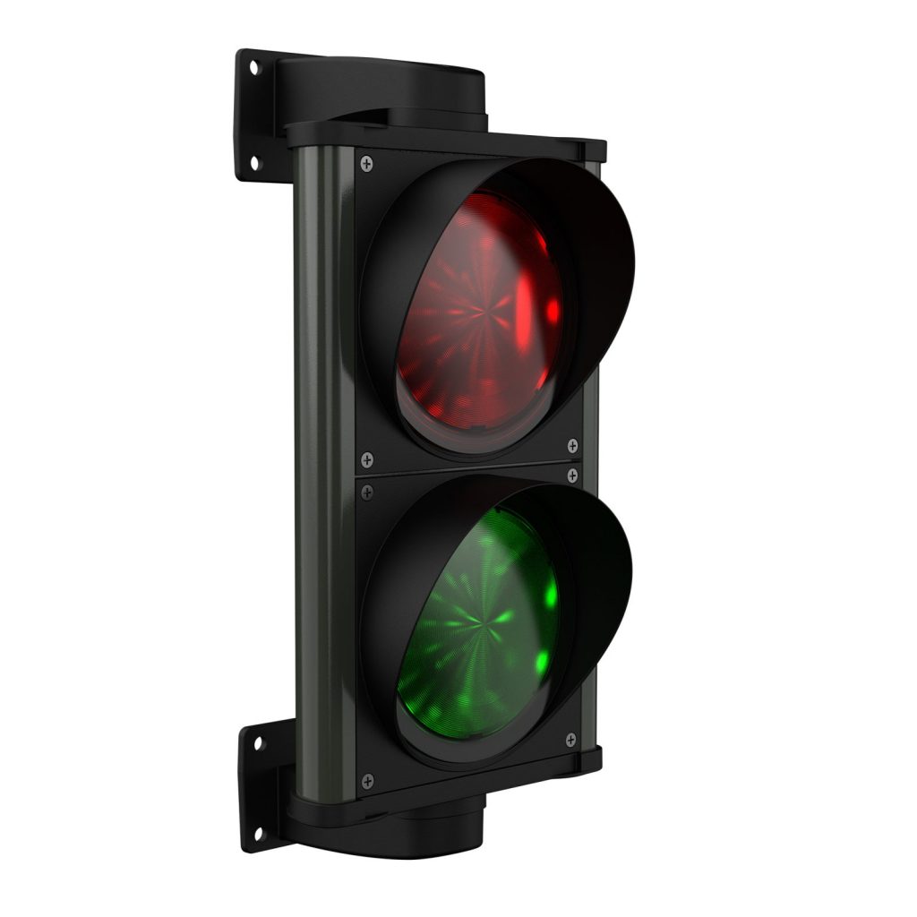 ASF semaphore two-chamber red/green, 0-230V AC/DC, IP65