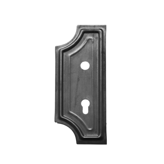 Decorated gate plate, left 280x110, t2,5 , D20