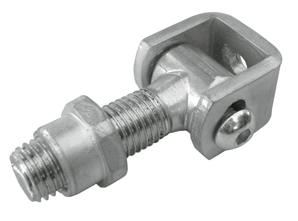 Adjustable hinge with forgeable nut Zn, M20