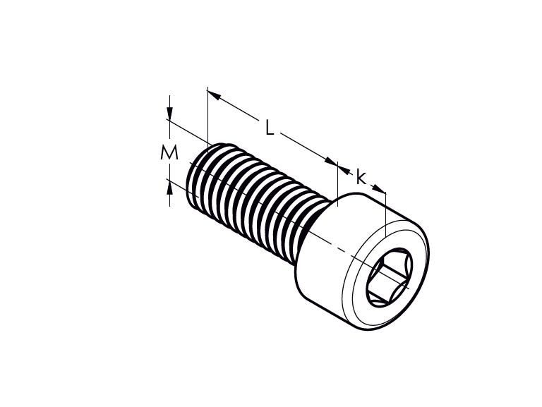 Hexagon socket head cap screw, galvanized, M8x60, Zn