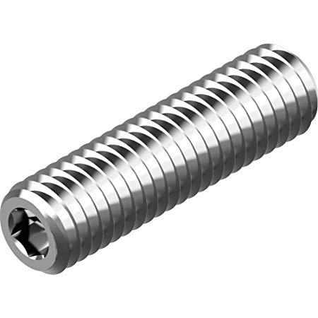 Hexagon socket set screw with flat point, AISI304, M8x80