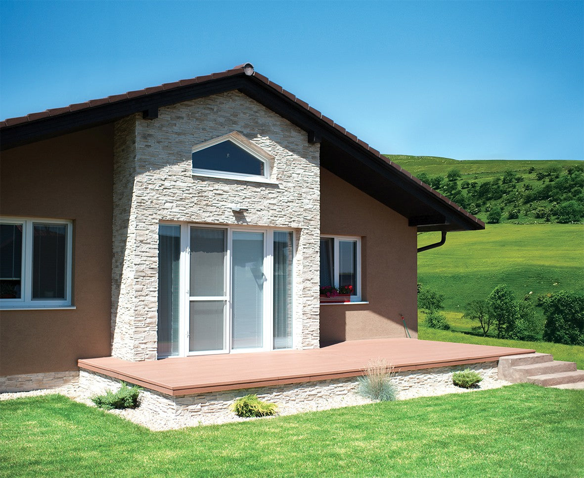 WPC podlahová doska 138x23x2900mm,Hnedá/Sv.hnedá