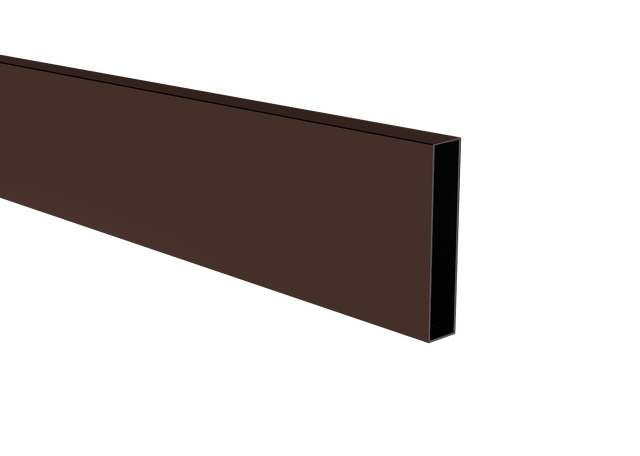 Aluminum slat, 20x100x1,1-6000mm, brown RAL8017