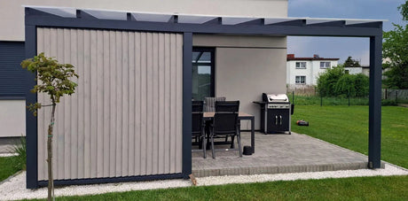 Movable aluminum system – vertical, louvered – pair (left + right)