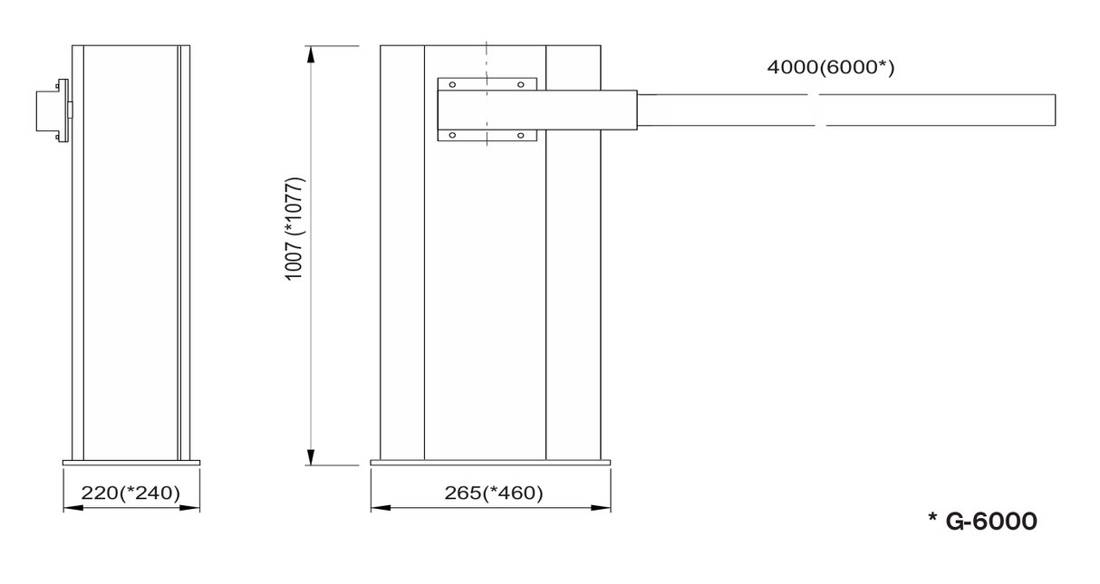 CAME barrier set 24V, 6m