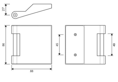 Stainless steel hinge for glass doors office Al