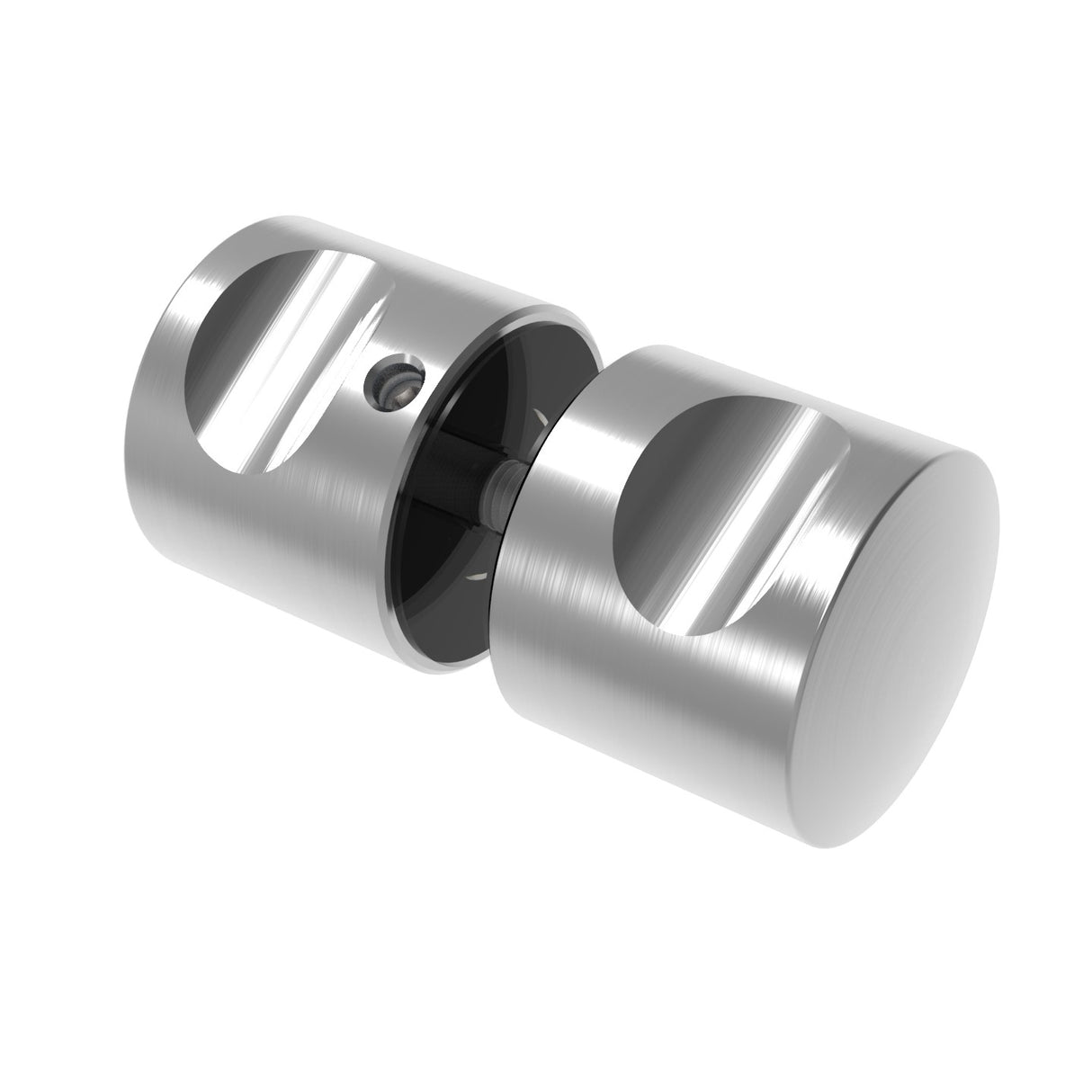 Brushed back-to-back knob AISI 304, K320, D32mm