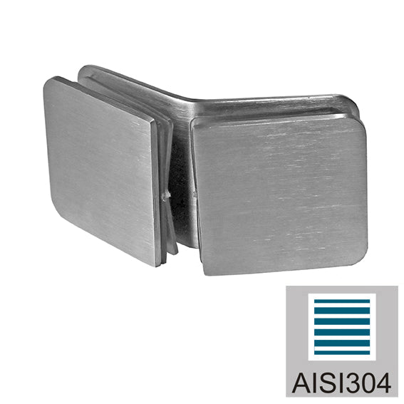 Glass clamp, AISI 304, T 8-10 mm