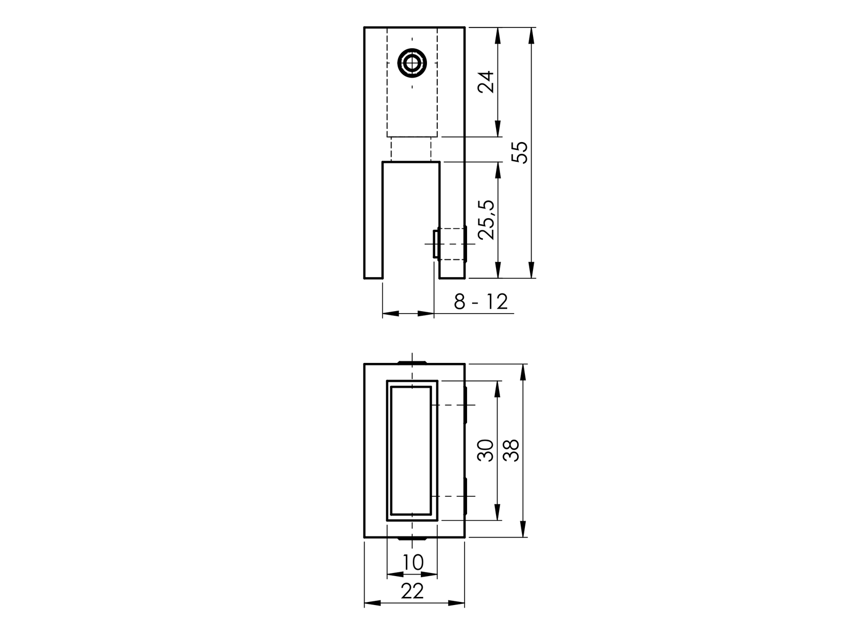 Fitting for rod stainless steel vertical