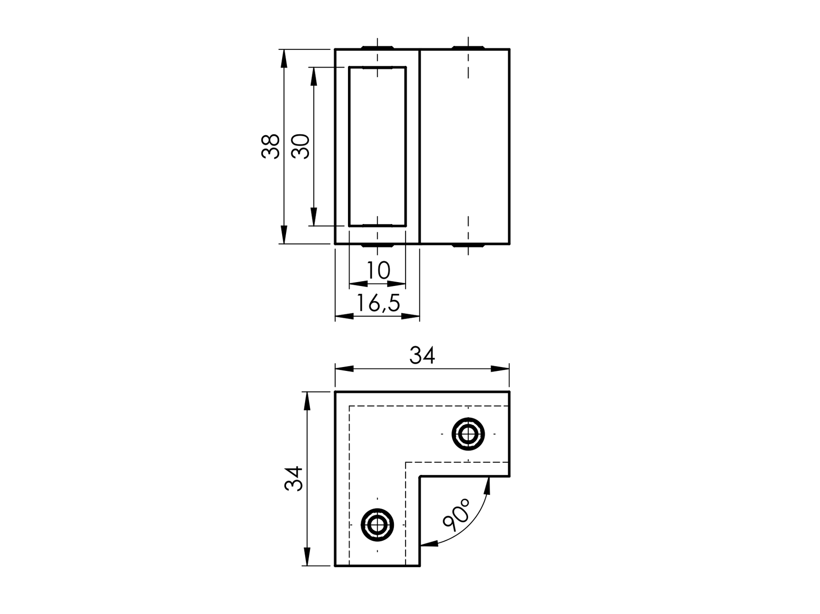 Fitting for rod stainless steel vertical