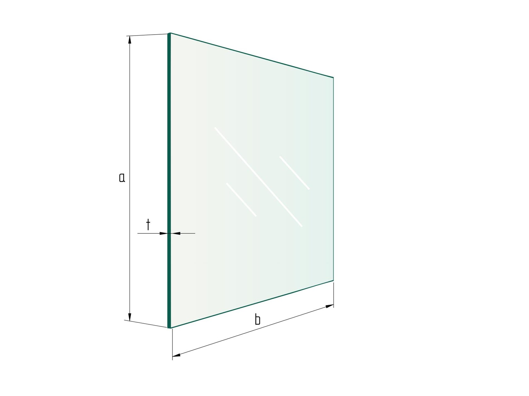 Clear, laminated glass