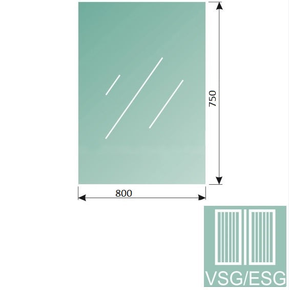 Clear, laminated glass