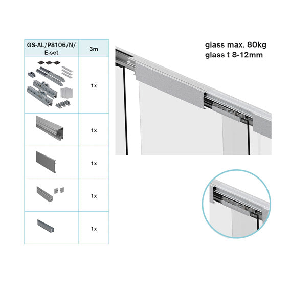Fittings - sliding doors - AL profile AL