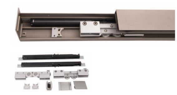 Fittings - sliding doors - 2x soft-stop + fix