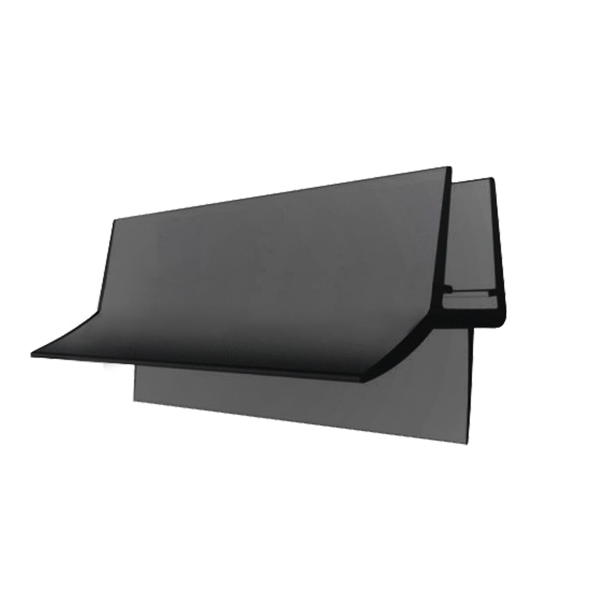 Floor "h" seal strip for glass door black