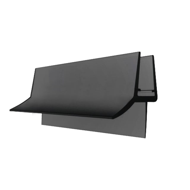 Floor "h" seal strip for glass door black