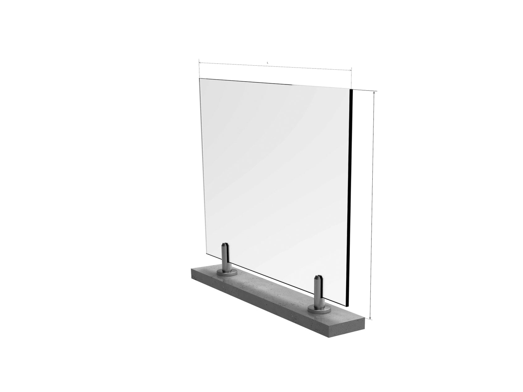 Frameless glass juliette balcony spigot