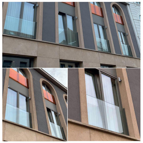 Julliet balcony aluminum frame without glass