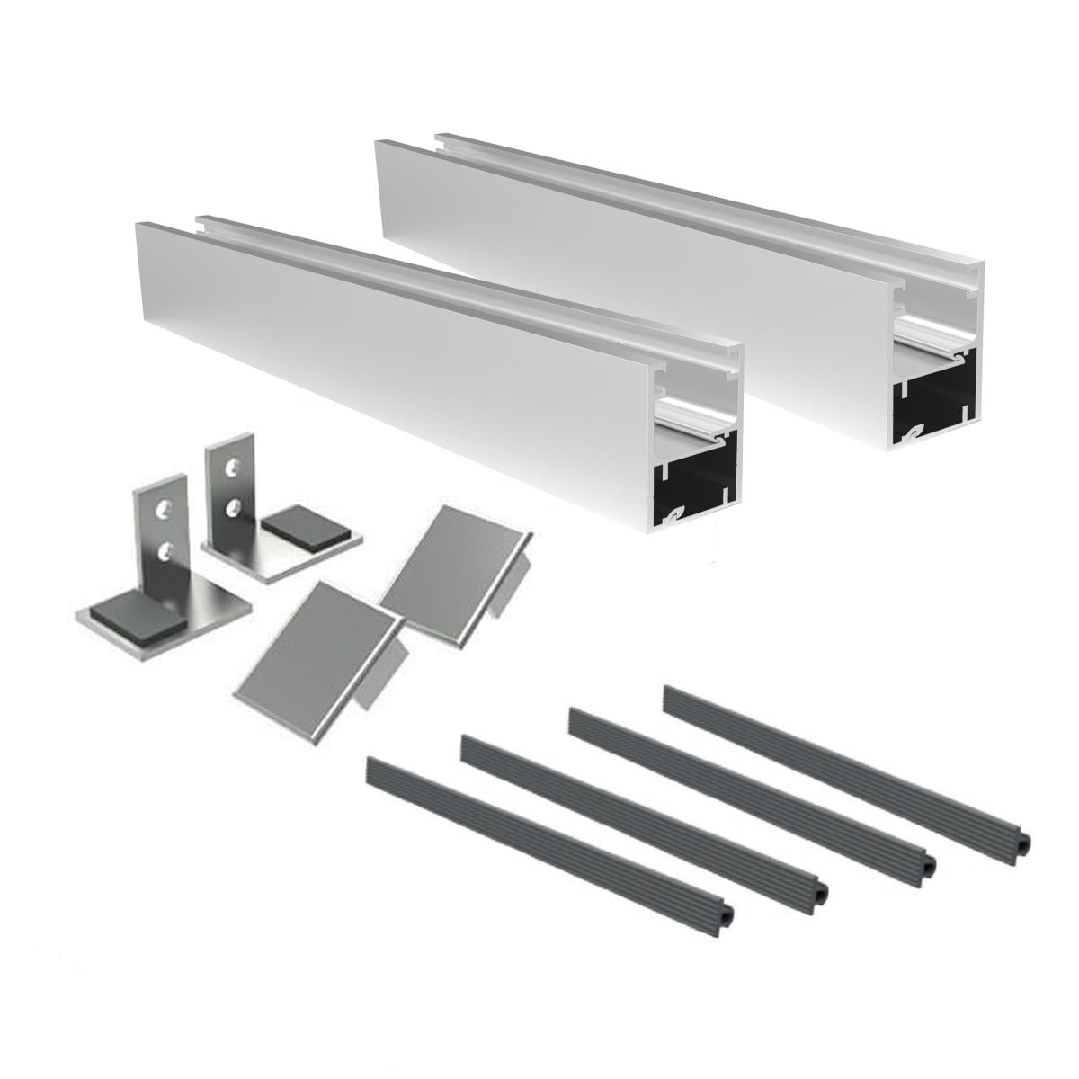 Julliet balcony aluminum frame without glass