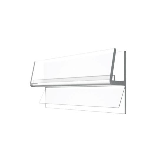 clip seal with wipe for glass door