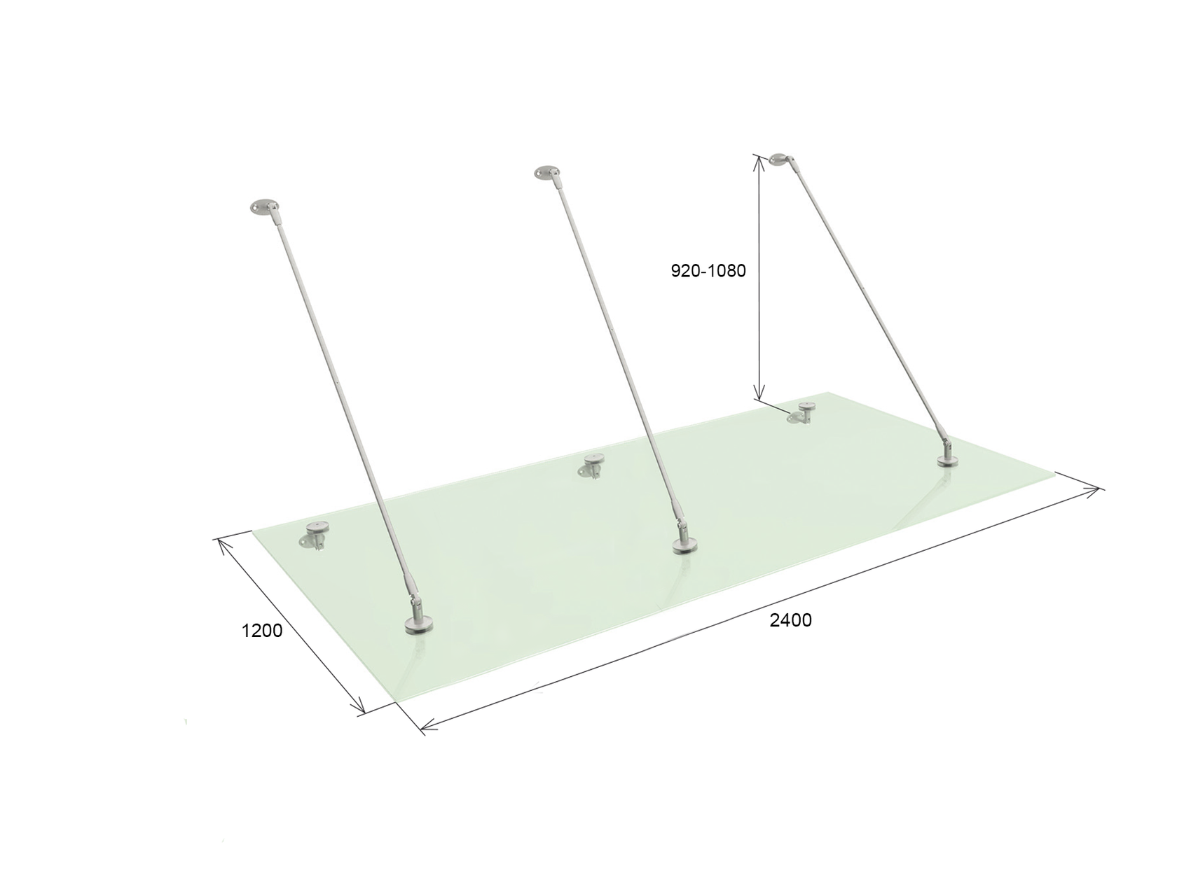 Canopy system AISI316, M12