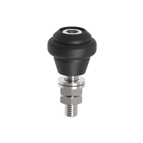 Plastic wheel with rubber ring, INOX,